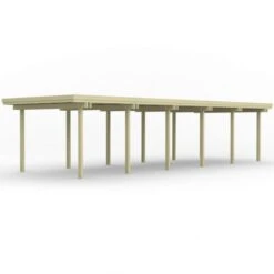 Carport Autoportant A15 En Bois 1030x359 Cm
