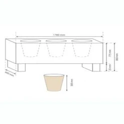 Jardinière Extendo Rectangulaire Papi