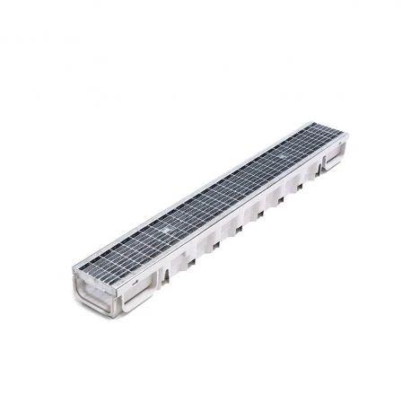 Kit Caniveau Standard 1000x130x75mm Clipsable Gris + Grille Anti-talon B125 1 Kit Caniveau Standard 1000x130x75mm Clipsable Gris + Grille Anti-talon B125