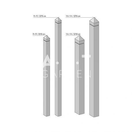 Poteau Bois Exotique Carré 14,1x14,1 Cm Pointe De Diamant Collstrop Exo 3 Poteau Bois Exotique Carré 14,1x14,1 Cm Pointe De Diamant Collstrop Exo – Image 3