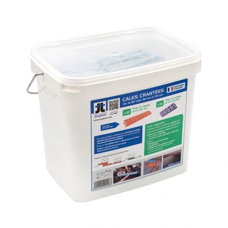 Seau De 50 Cales Crantées 90 Mm Et 30 Cales Crantées 170 Mm 1 Seau De 50 Cales Crantées 90 Mm Et 30 Cales Crantées 170 Mm